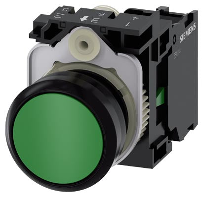SIEMENS PULSADOR, VERDE - Ref. 3SU1100-0AB40-1BA0