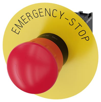 SIEMENS PULSADOR SETA PARO EMERG., 40MM, ROJO - Ref. 3SU1100-1HB20-1CG0