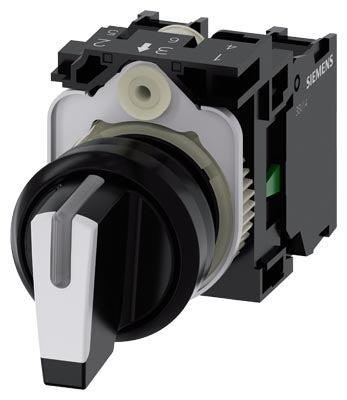 SIEMENS SELECTOR, I-O-II, NEGRO, BLANCO - Ref. 3SU1100-2BL60-1NA0