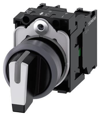 SIEMENS SELECTOR, I-O-II, NEGRO, BLANCO - Ref. 3SU1130-2BL60-1NA0