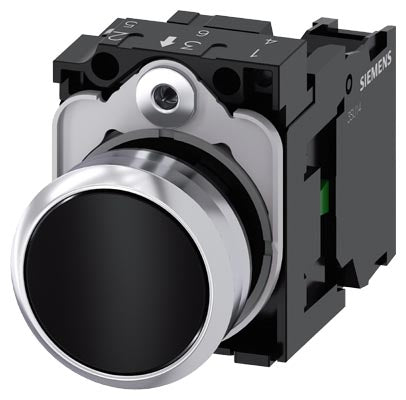 SIEMENS PULSADOR, NEGRO - Ref. 3SU1150-0AB10-1BA0