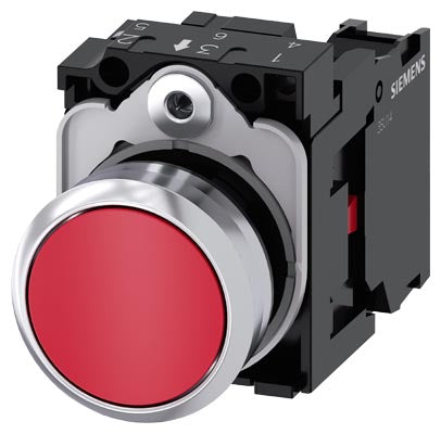 SIEMENS - PULSADOR, ROJO - 3SU1150-0AB20-1CA0