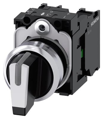 SIEMENS SELECTOR, I-O-II, NEGRO, BLANCO - Ref. 3SU1150-2BL60-1NA0