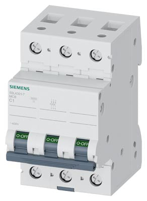 SIEMENS AUTOMATICO 10KA 3POLOS C1A - Ref. 5SL4301-7