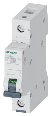 SIEMENS INTERRUPTOR AUTOMATICO 6KA 1POL C6 - Ref. 5SL6106-7